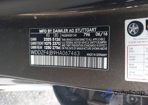 2017 Mercedes-Benz E 300 from USA, damaged, VIN WDDZF4JB9HA067463